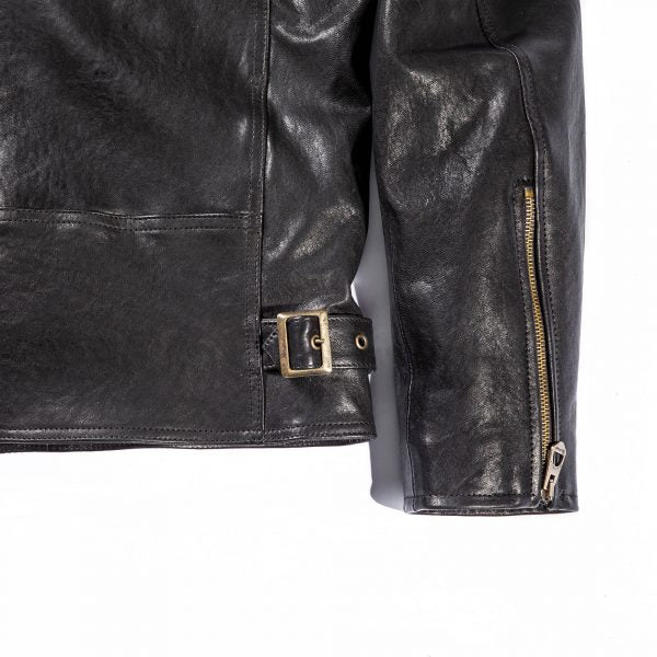 Cafe Racer Black Leather Jacket | Shangri-La Heritage