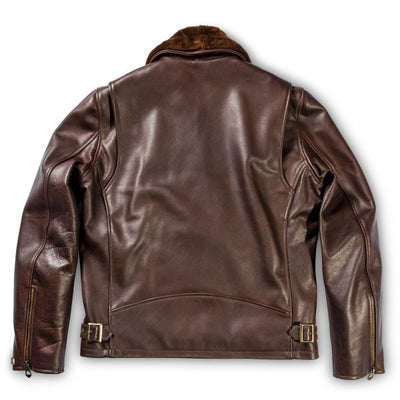 Varenne Fur Collar Brown Leather Jacket | Shangri-La Heritage